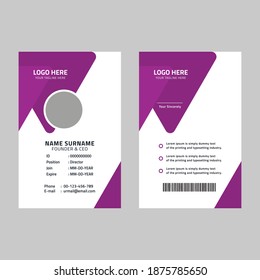 Corporate Employee Id Card Template Stock Vector (Royalty Free ...