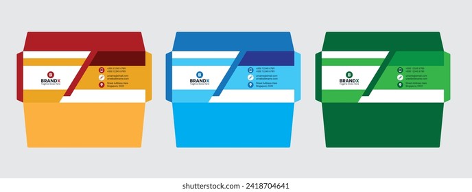 Corporate Envelope Box Design Templates 
