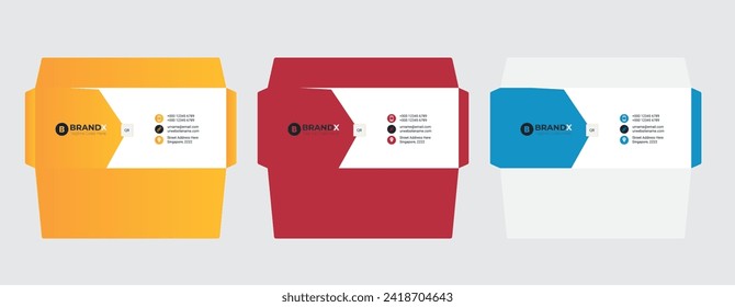 Corporate Envelope Box Design Templates 