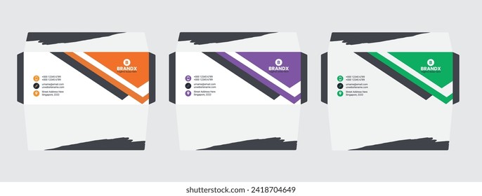 Plantillas de diseño para cajas de sobres corporativas 