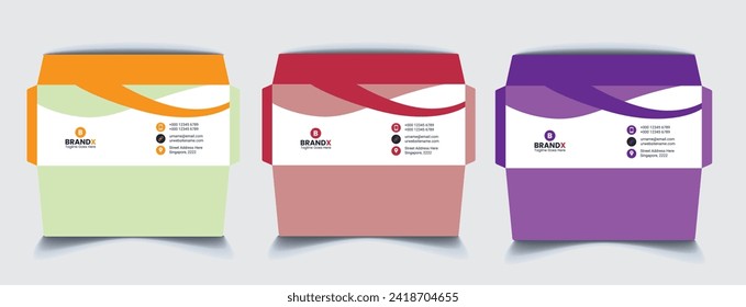 Corporate Envelope Box Design Templates 