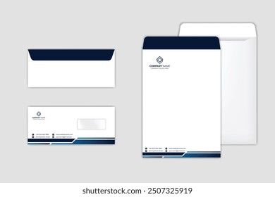 Corporate Envelope Design Template. Envelope DL and A4 size template. International standard size.