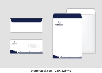 Corporate Envelope Design Template. Envelope DL and A4 size template. International standard size.