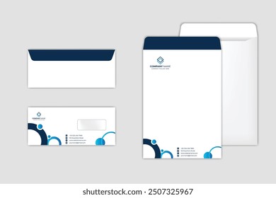 Corporate Envelope Design Template. Envelope DL and A4 size template. International standard size.