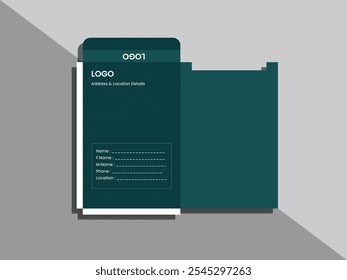 Corporate Envelope Design Template. Office Stationery Design. Professional and Customizable Envelope Design for Business Branding. Printable Envelope with Mockup. Elegant Office Branding Template.