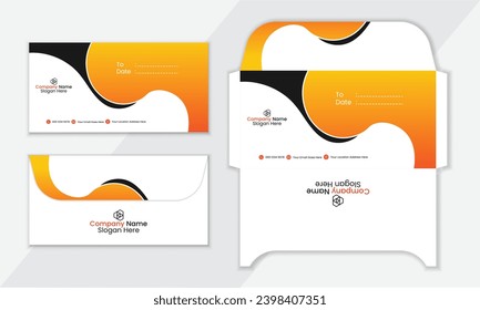 Corporate envelope template or envelope design.