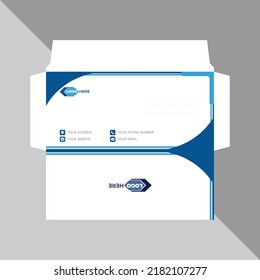 Plantilla de sobre corporativo o nuevo diseño de sobre