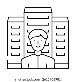 corporate esg line icon vector. corporate esg sign. isolated contour symbol black illustration