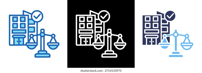 Icono de ética Corporativa triplestyle Ilustración vectorial