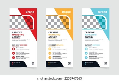 Tarjeta de rack de eventos corporativos o plantilla de diseño de folletos dl 
