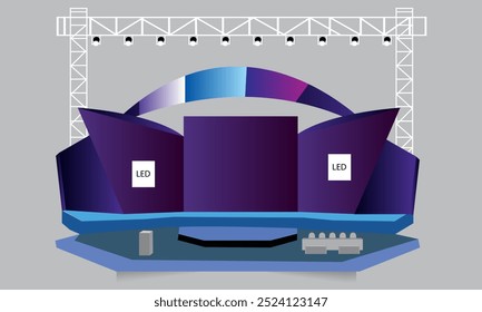 corporate event stage backdrop design business conferences