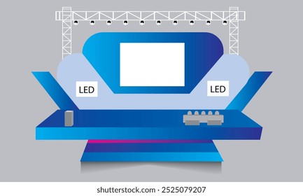 Vector de diseño de fondo de etapa de evento corporativo