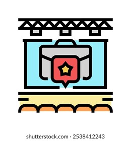 eventos corporativos ícone de cor vetor. sinais de eventos corporativos. ilustração de símbolo isolado