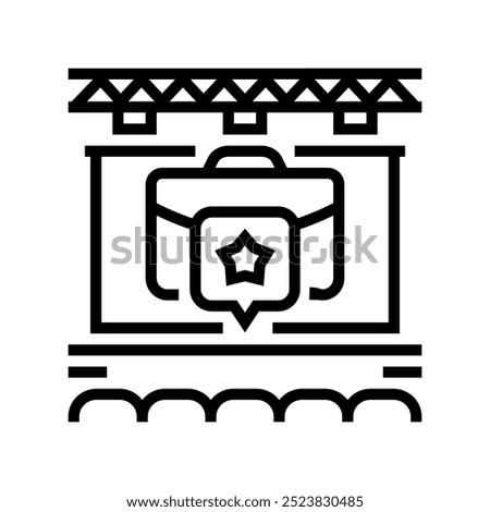 corporate events line icon vector. corporate events sign. isolated contour symbol black illustration
