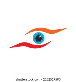 identidad de marca de diseño de logotipo de vectores de cuidado de ojos corporativos