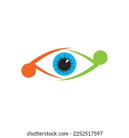 identidad de marca de diseño de logotipo de vectores de cuidado de ojos corporativos