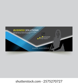 Corporate facebook cover page design template