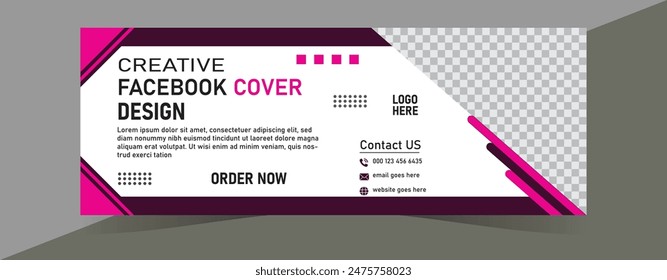 Corporate Facebook cover template, modern Facebook cover design, cover design, Facebook cover