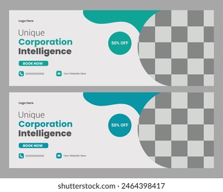 corporate facebook cover template vector