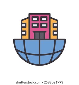 corporate filled color icon. vector icon for your website, mobile, presentation, and logo design.