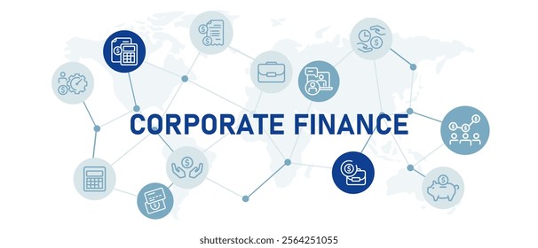 Corporate finance company accountability planning budgeting asset allocation in business financial strategy and calculation