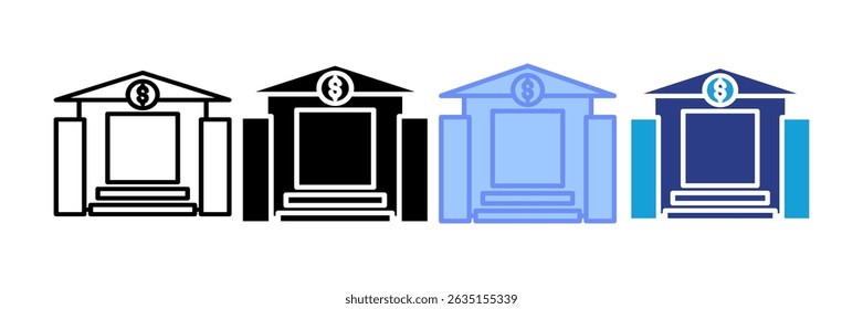 Corporate Finance Icon Set Multiple Style Collection