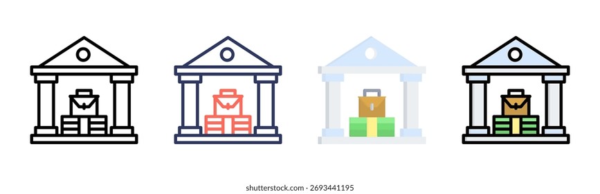 Corporate Finance icon set multiple style collection