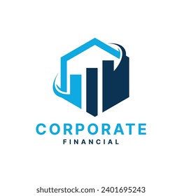 Corporate Financial Logo design Modern and Minimal Concept