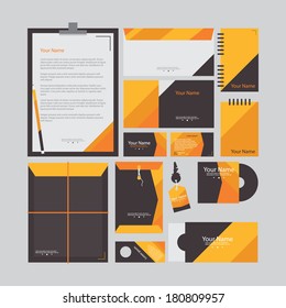 Corporate flat design branding identity templates.