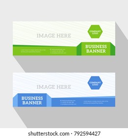 Corporate Flat Green And Blue Website Slider Banners 