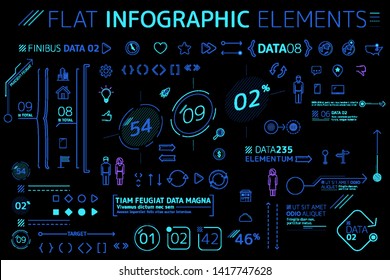 Corporate Flat Infographic Elements Collection