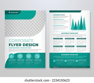 corporate flyer abstract background brochure template use for annual report and company profile