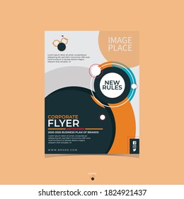 Plantilla de vector abstracto del volante corporativo. Diseño de folletos, cubierta. Diseño moderno, informe anual, afiche, volante en tamaño carta