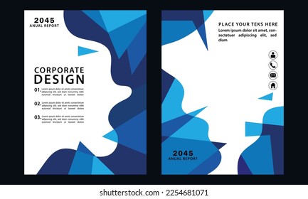 Corporate Flyer background blue wave illustration vector design. With a simple design. Great for blue, backgrounds, banners, templates, digital, etc.