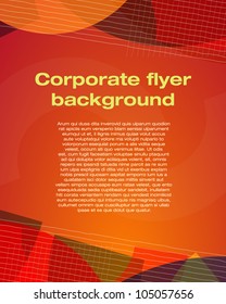 Corporate flyer background orange