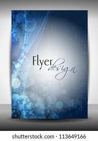 Corporate flyer, banner or cover design with colorful abstract design in bright colors and space for your text. EPS10, Vector Illustration.
