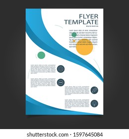 Corporate Flyer Blue Template Design