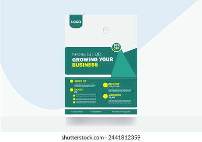 Corporate flyer brochure background template