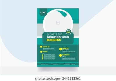 Corporate flyer brochure background template