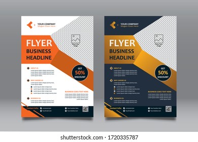 Diseño de volante corporativo de tamaño A4 para la plantilla vectorial para empresas. Resumen, plantilla de diseño de empresa de folleto de geometría.