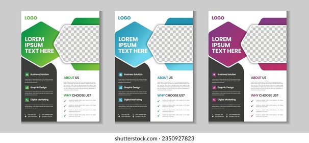 Corporate flyer design, annual report, news letter, book cover, a4 template design