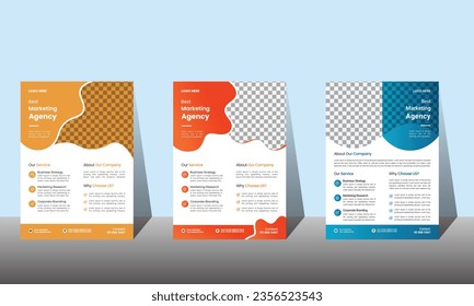 Design-Bundle-Vorlage für Firmenflyer. EP-Datei.