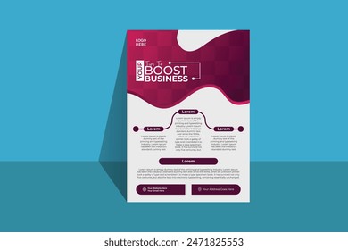 Corporate flyer design, Business agency flyer template layout corporate with gradient color, Vector and editable.