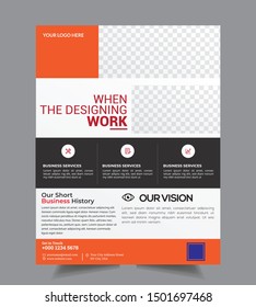 Corporate Flyer design. Business brochure template. Annual report cover. Booklet for education, advertisement, presentation, magazine page. a4 size vector illustration.