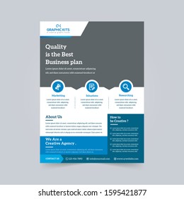 Corporate Flyer design. Business brochure template. Annual report cover. Booklet for education, advertisement, presentation, magazine page. a4 size vector illustration.