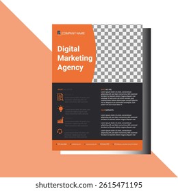 Corporate Flyer Design it color is Orange size is A4 Corporate business flyer template design set with blue, orange, red and yellow color. marketing, business proposal, promotion, advertise, publicati