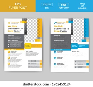Plantilla EPS de diseño de volante corporativo.