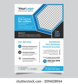 Plantilla de diseño de volante corporativo, diseño de vector de plantilla para revista, afiche, presentación corporativa, diseño moderno