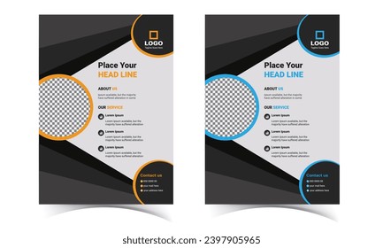 Corporate Flyer design, Modern flyer, Vector design, Template.