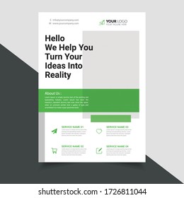 Corporate flyer design template in A4 size